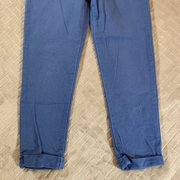 Levis Womens 29 Denim Jeans Blue Skinny Ankle Cuffed Mid Rise White Tab Stretch - Picture 2 of 10